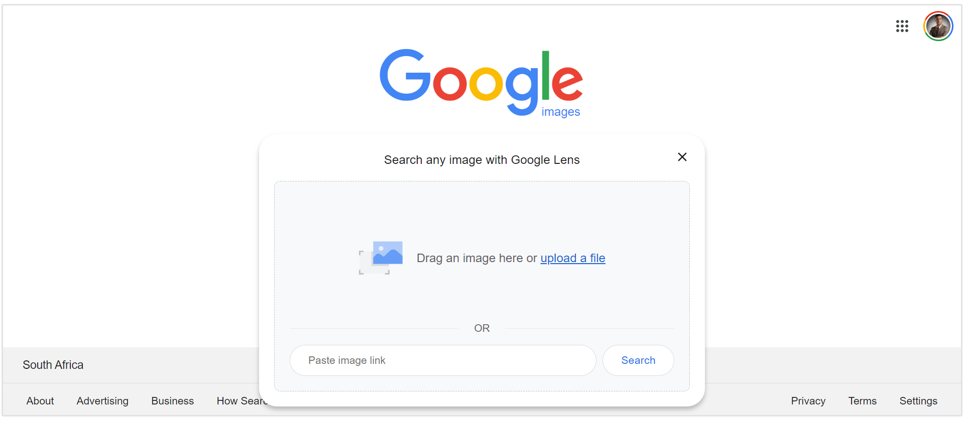 recherche d'image inversée google